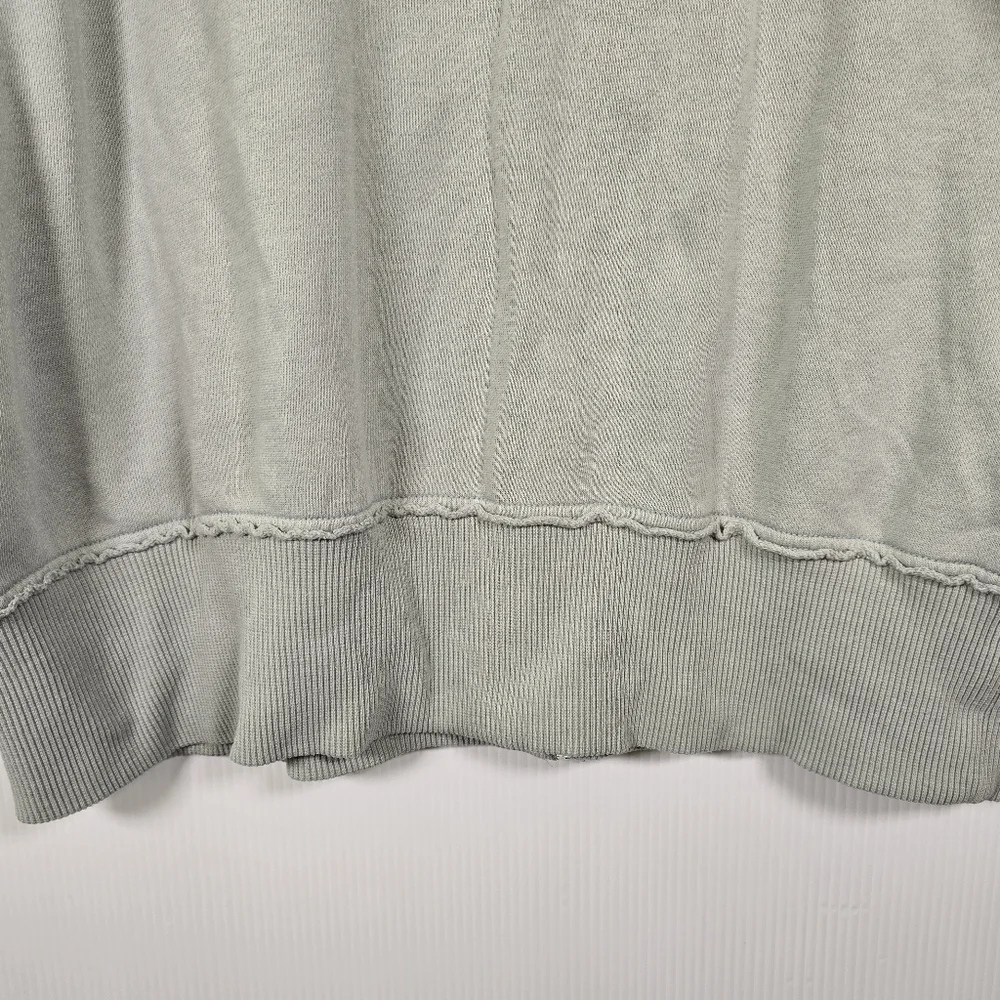 Aerie Womens Oversized Soft SageGreen Full Zip Hooded Sweatshirt Size M Pockets - Picture 11 of 11